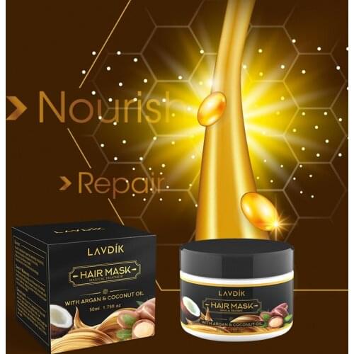 50ml Nutritional Conditioner Protein Hair Mask Coconut Oil Repair Dry and Damaged Moisturizing Hair Root Nourishing Oil