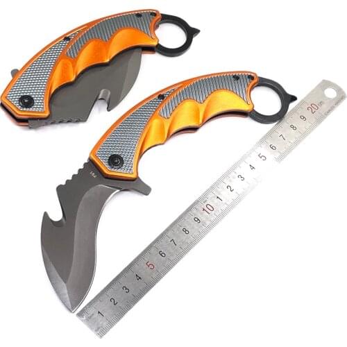 Folding Karambit Knife Survival Tactical Pocket Knife Outdoor Fishing Camping Hiking Hunting Knives EDC Self-defense Tool
