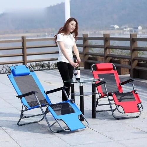 Reclining chair folding chair lunch break chair summer office leisure chair elderly chair beach chair lunch back
