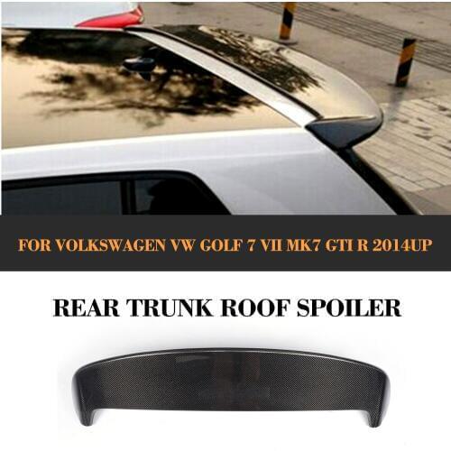 Carbon Fiber Car Rear Roof Spoiler Lip Wing for Volkswagen VW GOLF 7 VII GTI or R 2014 -2017 Notfit Standard Car styling