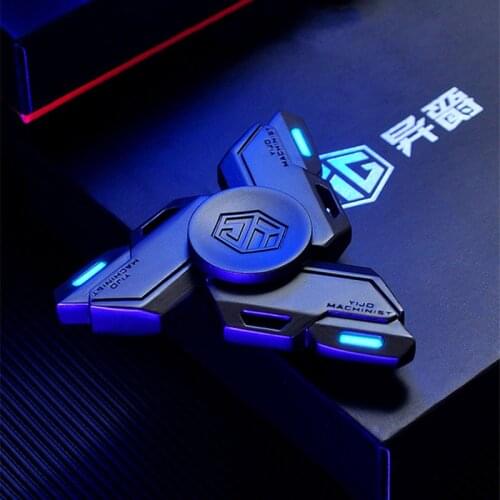 Luminous Zinc Alloy Fidget Spinner Mechanical Design Mute Smooth Hand Spinner Fidget Toys For Chidlren Adult Stress Relief Toys