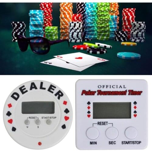 Casino Poker Tournament Timer Digital Dealer Timer Black Jack Plastic Poker Chip Drop Shipping