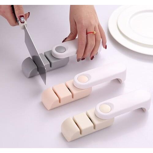 Knife Sharpener Whetstone Kitchen Knives Sharpening Stone Grindstone Grinder Stone Two Stages Diamond Ceramic Household Tool
