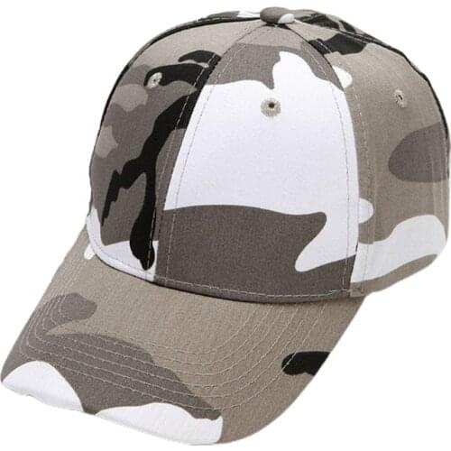 Unisex Outdoor Hiking Travel Baseball Cap Contrast Color Camouflage Print Breathable Sunscreen Adjustable Snapback Hat