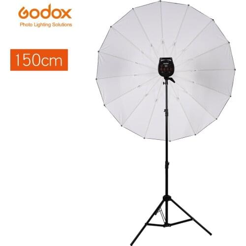 Godox Studio Photogrphy 60" 150cm Black White Reflective Lighting Light Umbrella +2m Light Stand +Type B Flash Hot Shoe
