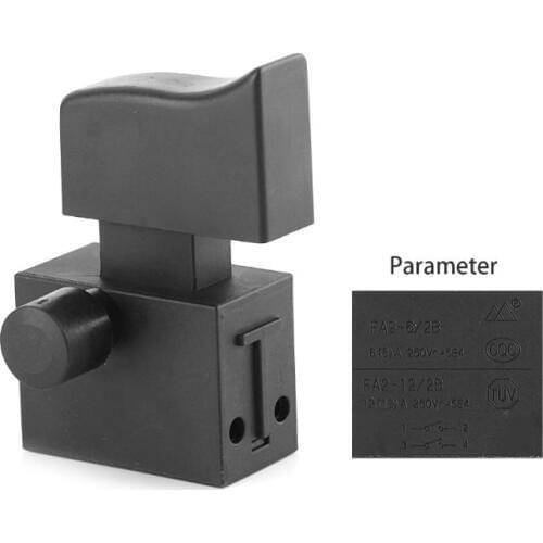 1Pc FA2-6/2B 250V~5E4 Lock On Power Tool Cutting Machine Electric Drill Angle Grinder Switch