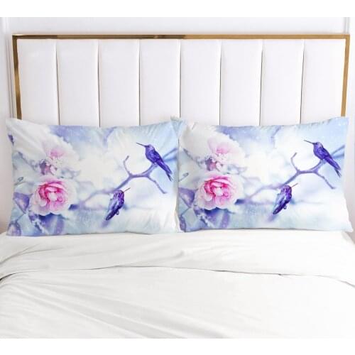 3D Pillowcase Pillow Case Custom 50x70 50x75 70x70cm Decorative Pillow Cover Bedding For Wedding Flowers Microfiber