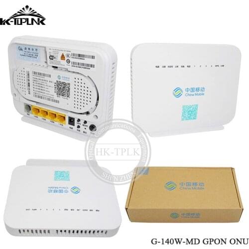 5Pcs G-140W-MD GPON ONU ONT 1GE+3FE+1Tel+Wifi+USB Optical Network Terminal FTTH English Firmware With Boxes and Power Adapter