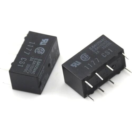 5Pcs/lot Low-cost Signal Relay G5V-2 DC 12V 2A DPDT 8Pin PCB Mount Black Color