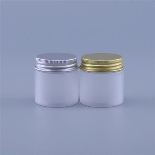 500pcs 30 g PET Cream Frosted Jars Cosmetic Packaging With Aluminum Lid Empty Frosted Sample Bottle Jar