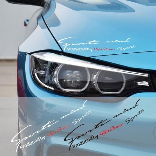 Car styling customization sports mind car lamp eyebrow sticker for alfa romeo 159 147 giulietta sp myth protection accessories