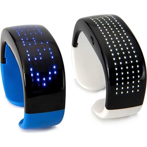 LED Display Bracelets LED Glowing Bracelet Safety Glow in The Dark Sports Event Wristbands for Concert Camping Outdoor Sports