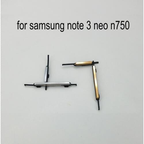 For Samsung Galaxy Note 3 Neo Mini N750 N7502 N7505 Original Phone Housing Frame Volume Power Button On Off Side Key Gold Silver