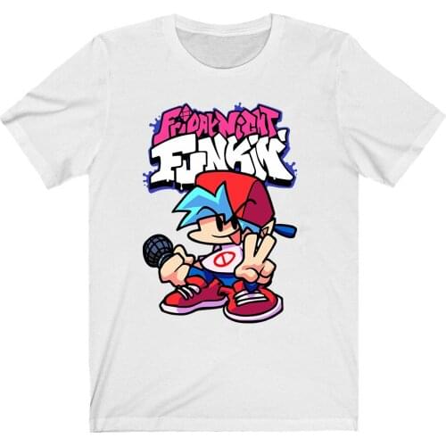 Friday Night Funkin T-Shirt Men Cotton T Shirt Boyfriend Clothes Chrollo Tops Tees Camiseta Camiseta