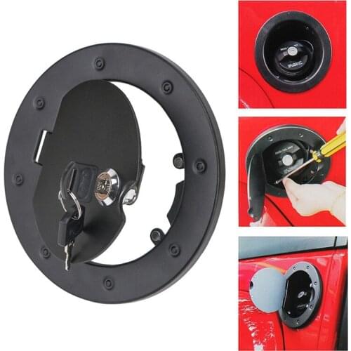 With Lock Aluminium alloy Gasoline cap Fuel Tank Cap For Jeep Wrangler 07-17 Fuel Tank Cover Fuel tank filler cap