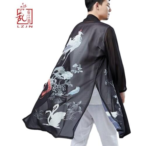 Мужские длинные куртки LZJN China At AliExpress