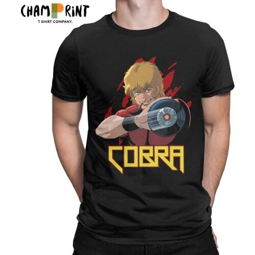 Fashion Psychogun Space Adventure Cobra T-Shirt Men Round Collar Cotton T Shirt Short Sleeve Tees Birthday Present Clothing