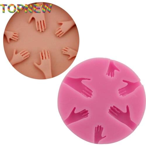 Food Grade Silicone 3 Pairs of Small Hands Mold Fondant Cake Decorating Baking Tools 2936