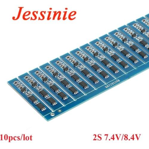 10pcs 2S 3A Li-ion 7.4v 8.4V 18650 Lithium Battery Charger Protection Board BMS PCM PCB for Lipo Battery Cell Pack