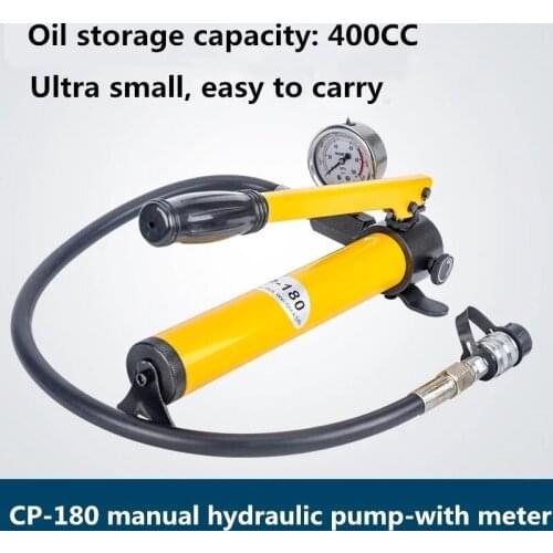 High Pressure Manual Hydraulic Hand Pump CP-180 Hydraulic Pressure Tool For Connecting Crimping Head With Gauge
