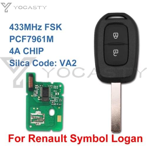 YOCASTY Remote Car Key Fob for Renault Symbol Logan Sandero Trafic Dacia Duster Logan Sandero 2012 2014 2015 2016 PCF7961M VA2
