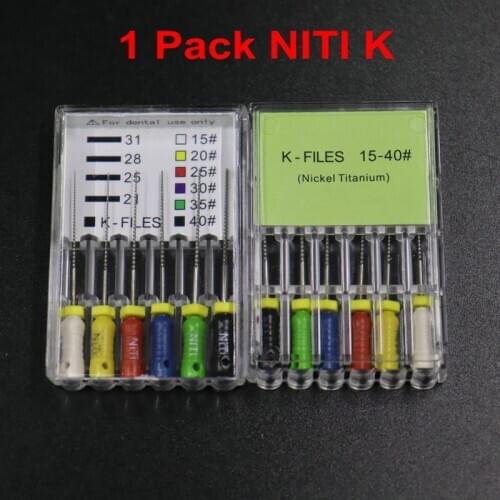 1Pack 21mm 25mm Dental NITI K Files 15-40# Nickel Titanium Softer and Flexible Endodontic Treatment Hand Files for Dentist