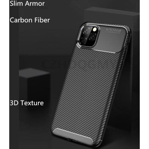 100pcs/lot Slim Carbon Fiber Phone Case For iPhone 13 12 Mini 11 Pro XR XS Max X 7 8 6 6S Plus SE2 SE 2 Soft Funda Cover