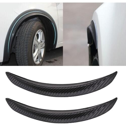 2Pcs 42cm Carbon Fiber Car Fender Flares Arch Wheel Eyebrow Decoration Strips