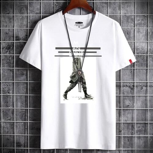 2021 Newest T Shirt for Men Clothing Fitness White O Neck Man T-shirt For Male Oversized Anime S-6XL New Men T-shirts Goth Punk