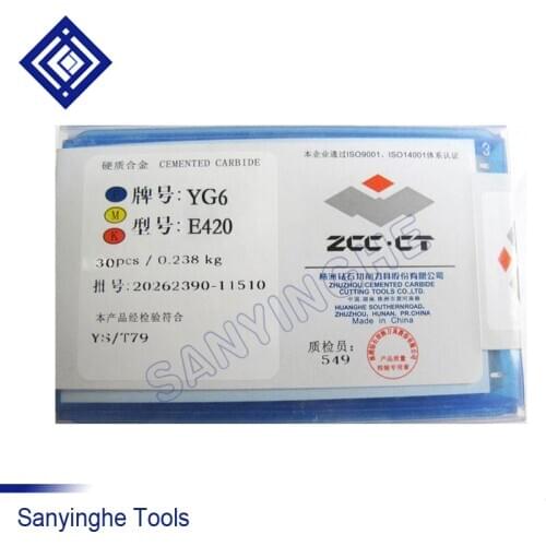 Free shipping high quality 30pcs/lots YG6 / YG8 E420 carbide welding inserts brazed insert blade tools
