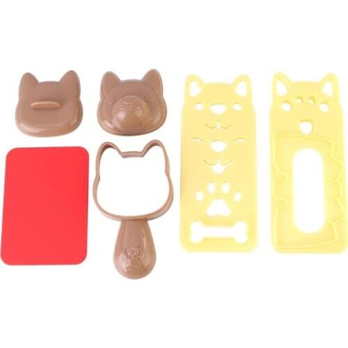 5pcs/Set Cute Cartoon Sushi Nori Rice Mold Decor Cutter Bento Maker Sandwich DIY Tool Kitchen Accessorie