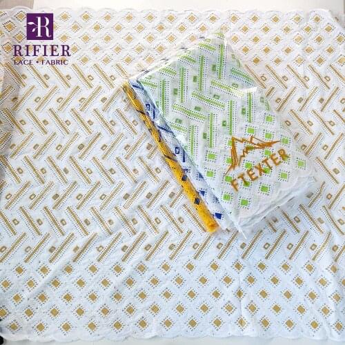Gold Color African Dry Lace Stones Fabric With Stones 100% Cotton 2020 Latest Senegal Gambia Swiss Voile Lace In Switzerland
