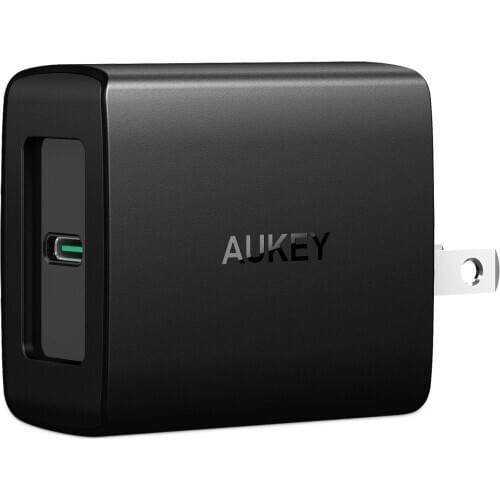 AUKEY PA-Y7 US Plug Original Fast Charger Amp PD 2.0 with 3 port USB C or A Fast Phone Charger Ultra-Compact for Iphone iPad