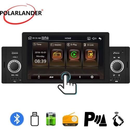 Car Radio 1 Din Mirror Link Bluetooth ISP Touch Screen MP5 Multimedia Player 5 Inch Audio Stereo For VW Toyota Hyundai Nissian