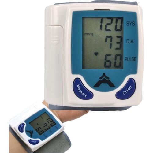 Digital Wrist Blood Pressure Monitor & Heart Beat Meter Sphygmomanometer LCD Automatic Pulse Watch