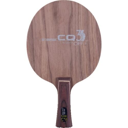 Double fish CQ3 7-PLY Ayous walnut wood composite Carbon fiber offensive professional table tennis racket blade racquet paddle