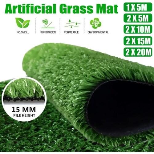Artificial Lawn Thickness Dense Artificial Turf Grass Mat Multi-purpose Fake Grass Indoor/Outdoor 1x5m 2x5m 2x10m 2x15m 2x20m