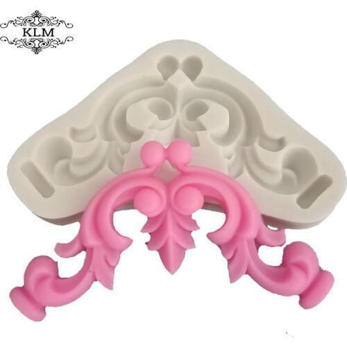 KLM-00157 Antique Flower Silicone Fondant Mold Cake Border Decor Sugar Icing Paste Mould