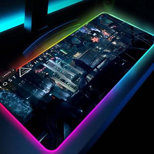 Ghost In The Shell Mouse Pad Gamer Computer Mouse Pads Gaming Mousepad Rgb Gamers Accessories Keyboard Pad Carpet Table Mat