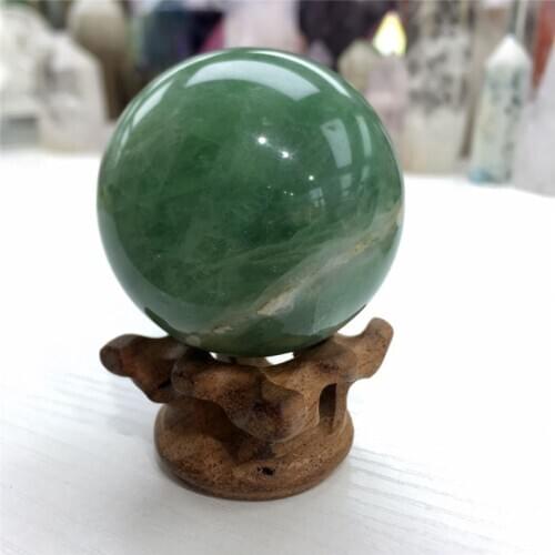 Beautiful Natural Green Fluorite ball Crystal Reiki Healing Home decoration Crafts