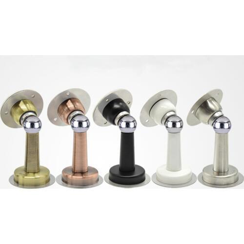 Stainless Steel Magnetic Door Stopper Sticker Hidden Door Holders Door Stopper Catch Floor Wall Mounted Nail-free Doorstop