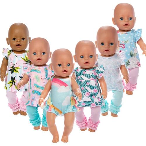 2019 New lovely Dolls Suit Fit For 43cm Baby Doll 17inch Reborn Doll Accessories