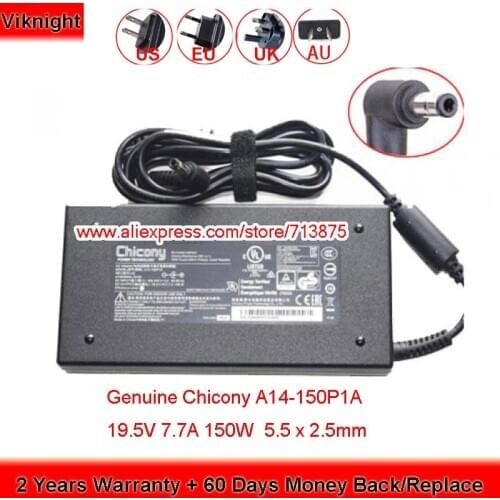 Genuine Chicony A14-150P1A 19.5V 7.7A 150W AC Adapter for MSI GS60 GHOST PRO-607 GS70 STEALTH PRO-003 Laptop Power Supply