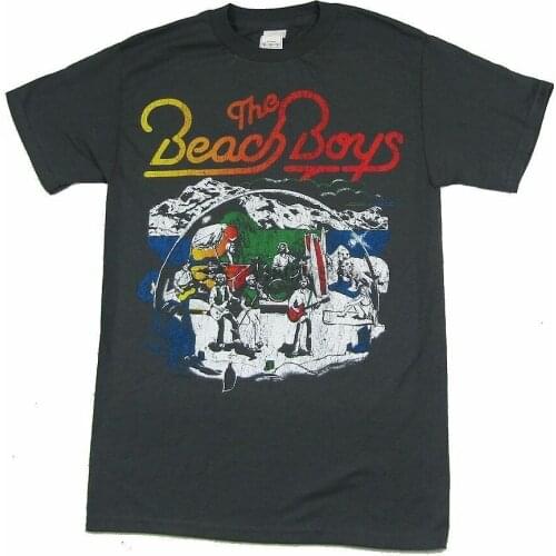 Beach Boys Line Drawing Stage Image Grey T Shirt New Official Band Merch