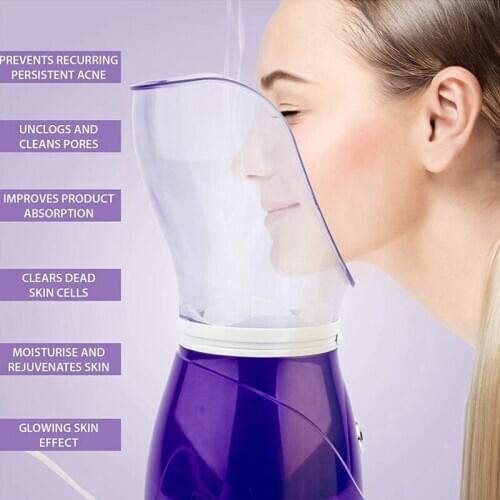 Facial Steamer Professional Steam Inhaler Facial Sauna Spa for Face Mask Moisturizer Sinus with Aromatherapy EU Plug