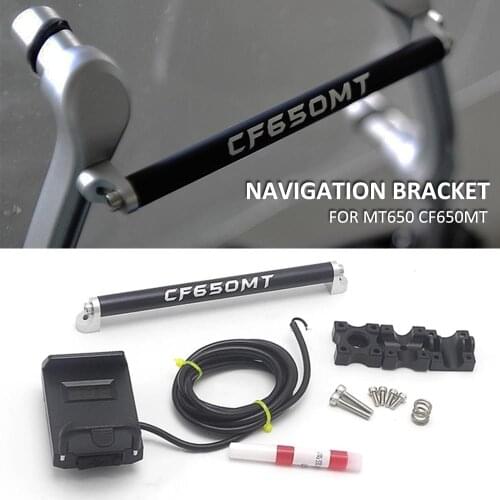 FOR CF MOTO 650MT 650 MT MT650 CF650MT 2018 USB Motorcycle GPS Navigation Bracket Shockproof Aluminum Alloy