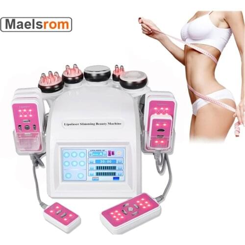 6 In 1 RF Radio Frequency Body Facial SPA Shaper 40K Slimming Machine Vacuum Lipo Laser Cavitation Device Fat Burning Instrument