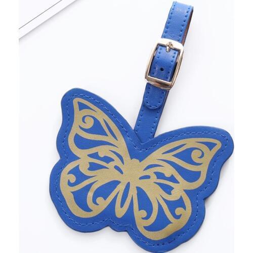 Sales Suitcase Lovely Butterfly Luggage Tag Label Bag Pendant Handbag Portable Travel Accessories Name ID Address Tags LT25B