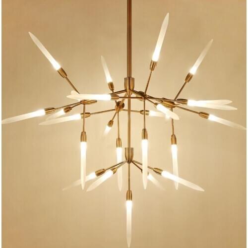 Nordic crystal country lamp shades led wall moon lamp modern led chandelier luzes de teto hanglampen lampes suspendues