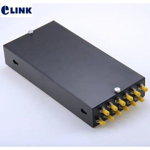 12 cores FTTX FTTH terminal box include ST pigtail&adapter SPCC 12 ports ST fiber optic patch panel SM ELINK 1.0mm thickened